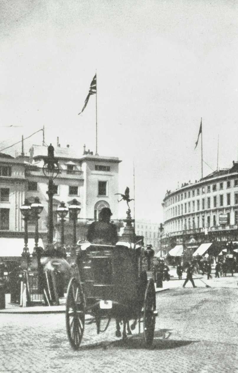 Piccadilly Circus, Westminster LB: patrząc na Regent Street, 1890 autorstwa English Photographer