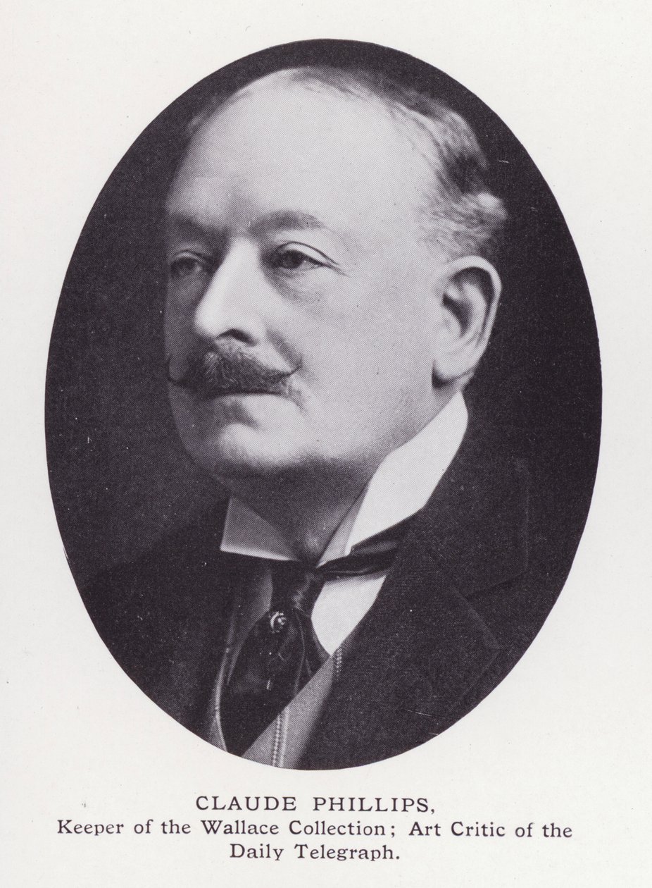 Prominent Men of London: Claude Phillips (czarno-białe zdjęcie) autorstwa English Photographer