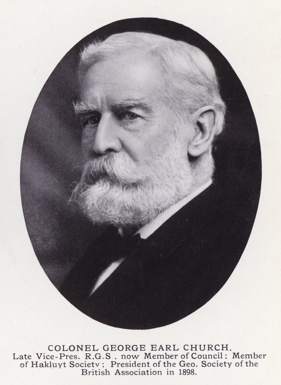 Prominent Men of London: Colonel George Earl Church (zdjęcie czarno-białe) autorstwa English Photographer