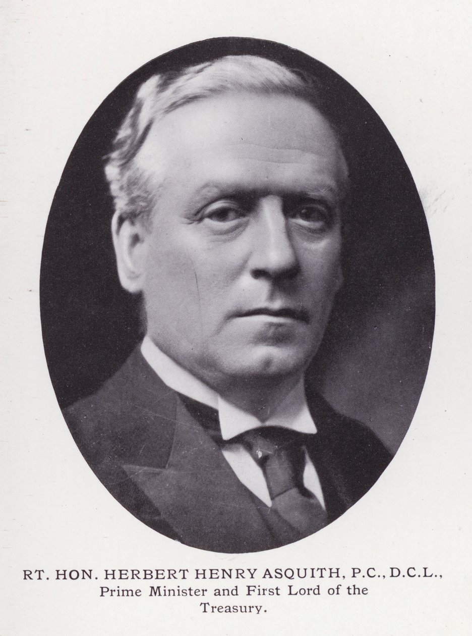 Prominent Men of London: Rt Hon Herbert Henry Asquith (czarno-białe zdjęcie) autorstwa English Photographer