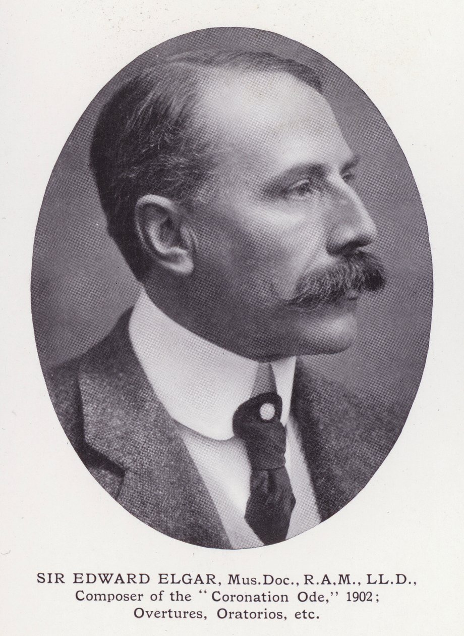 Prominent Men of London: Sir Edward Elgar (zdjęcie czarno-białe) autorstwa English Photographer