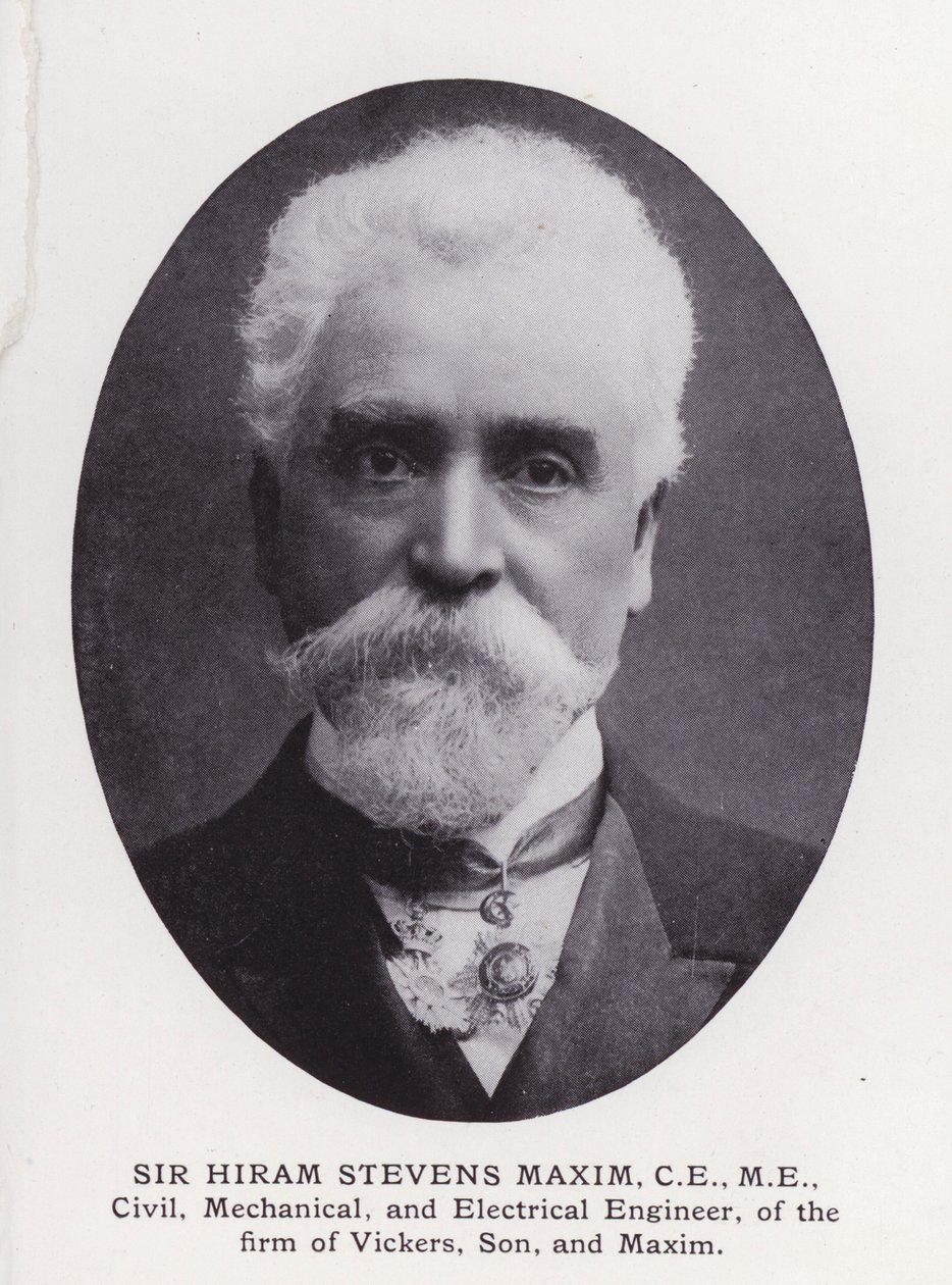 Prominent Men of London: Sir Hiram Stevens Maxim (zdjęcie czarno-białe) autorstwa English Photographer