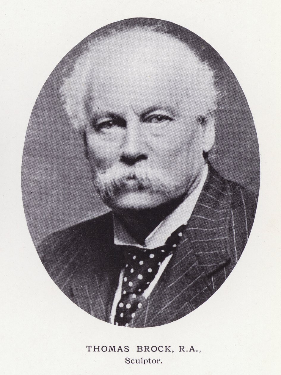 Prominent Men of London: Thomas Brock (czarno-białe zdjęcie) autorstwa English Photographer