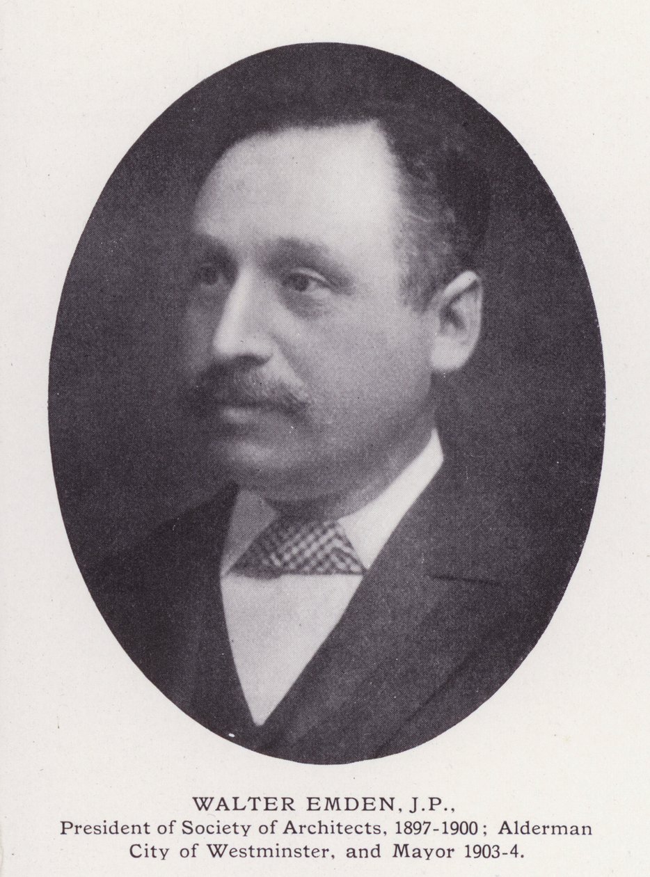 Prominent Men of London: Walter Emden (zdjęcie czarno-białe) autorstwa English Photographer