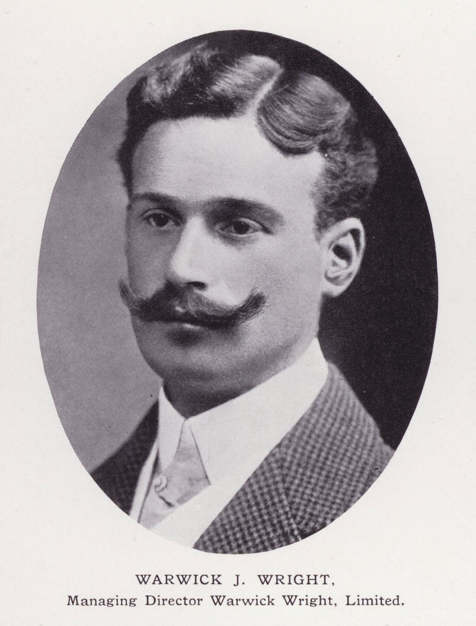 Prominent Men of London: Warwick J Wright (zdjęcie czarno-białe) autorstwa English Photographer