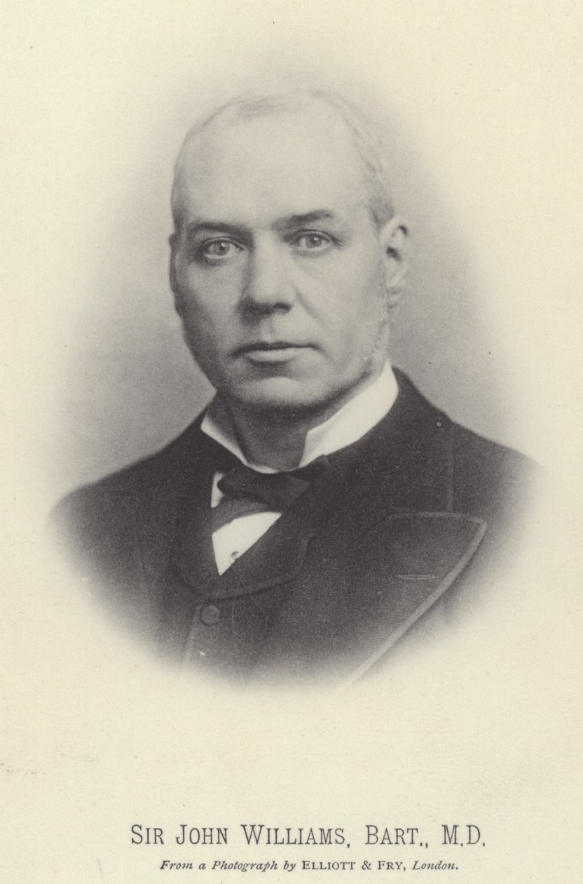 Sir John Williams, baronet, MD (zdjęcie czarno-białe) autorstwa English Photographer
