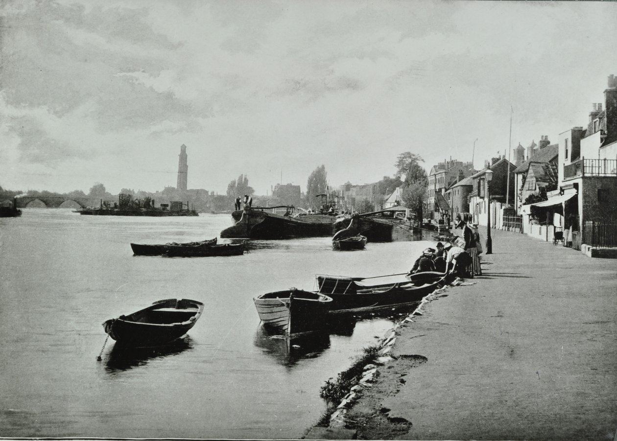 Strand-on-the-Green, Hounslow: widok ogólny, 1895 autorstwa English Photographer
