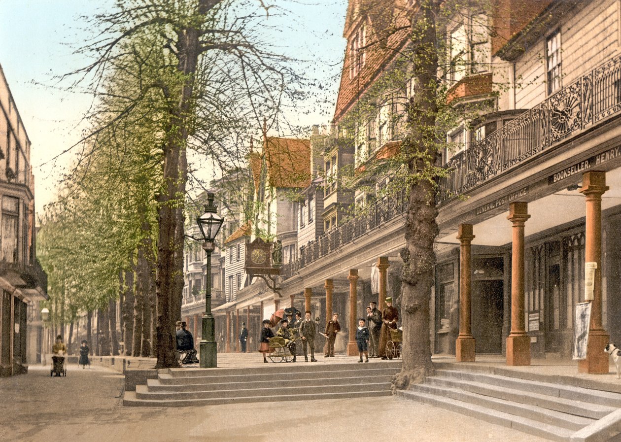 Pantiles w Tunbridge Wells, 1890-1900 autorstwa English Photographer