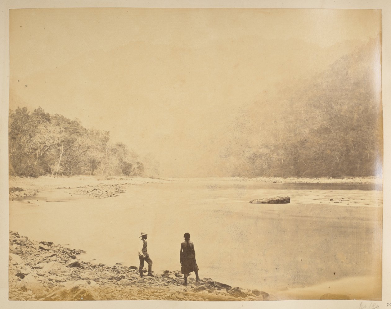 Teesta w Bheerkotee.  Widoki Darjeeling. 1870 autorstwa English Photographer