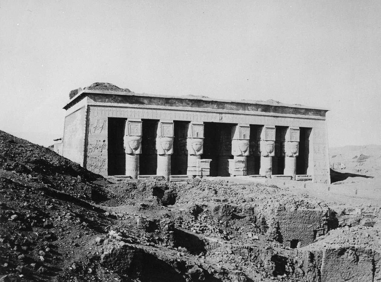 Świątynia Hathor, ok. 1904-05 autorstwa English Photographer
