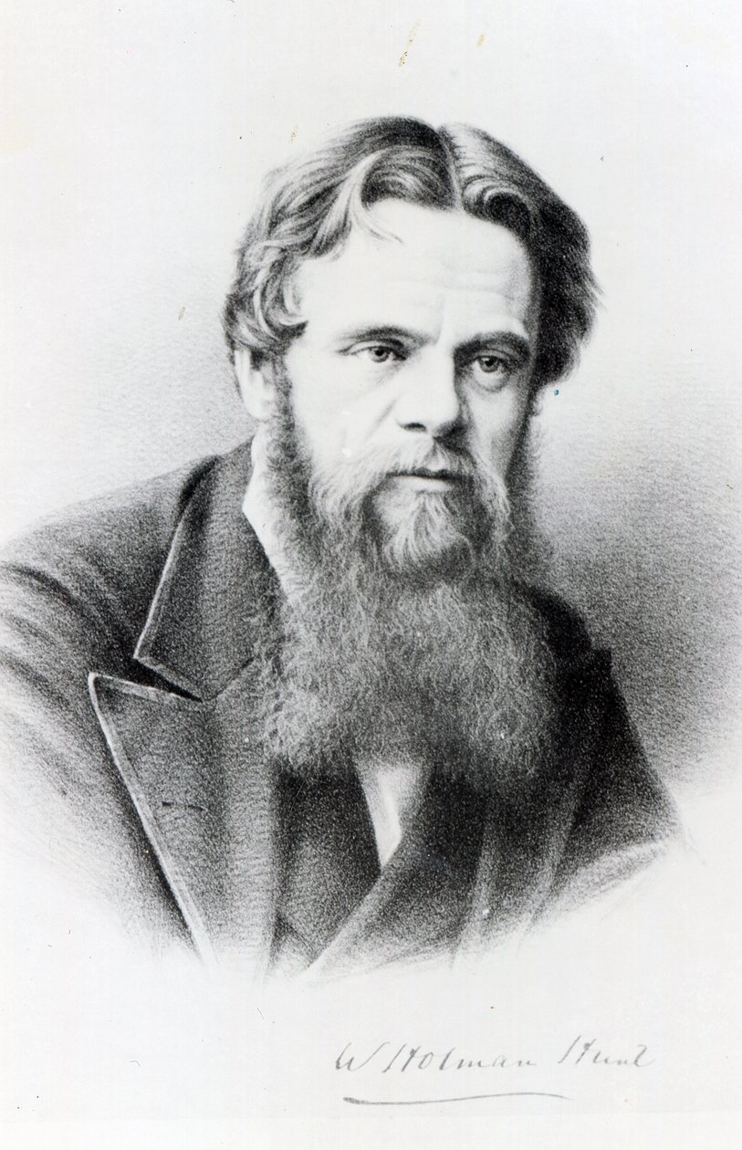 William Holman Hunt, graviūra po nuotrauka, apie 1865 m. poli autorstwa English Photographer
