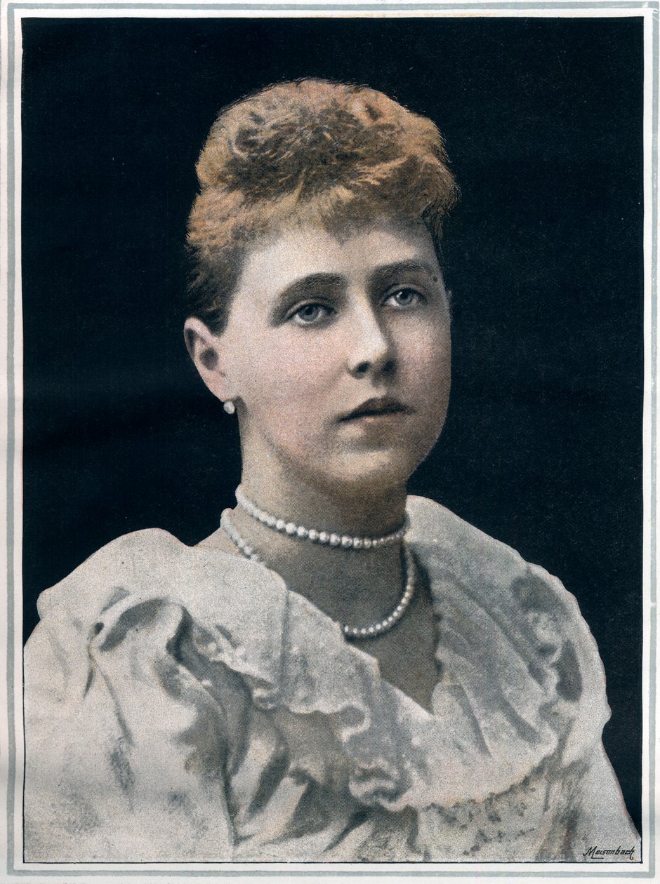 Portret Marie z Rumunii (Marie Alexandra Victoria, wcześniej księżna Marie z Edynburga) autorstwa English Photographer English Photographer