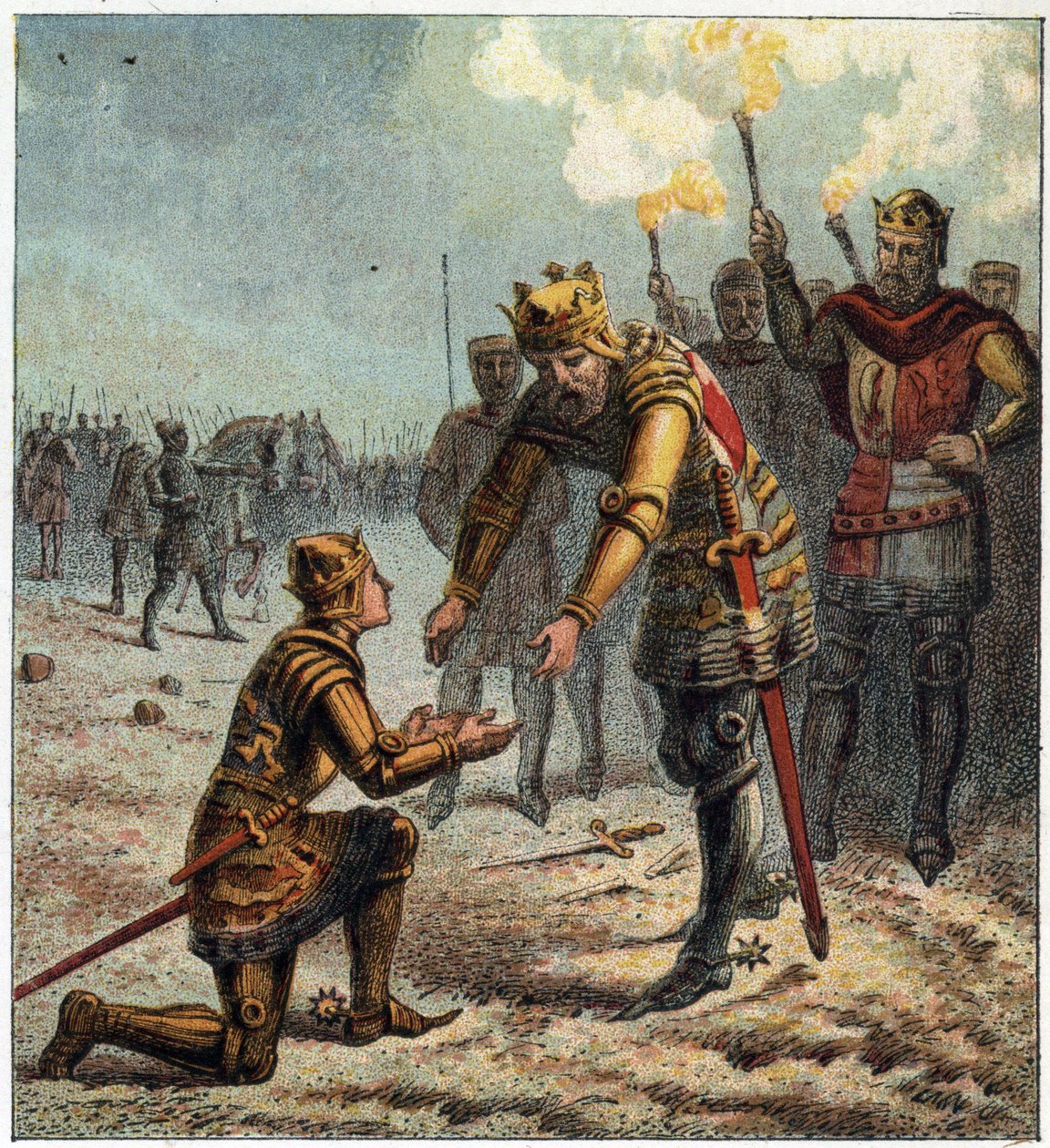 Wojna 100-letnia: Edward Plantagenet (Edward z Woodstock Brackembury) autorstwa English School