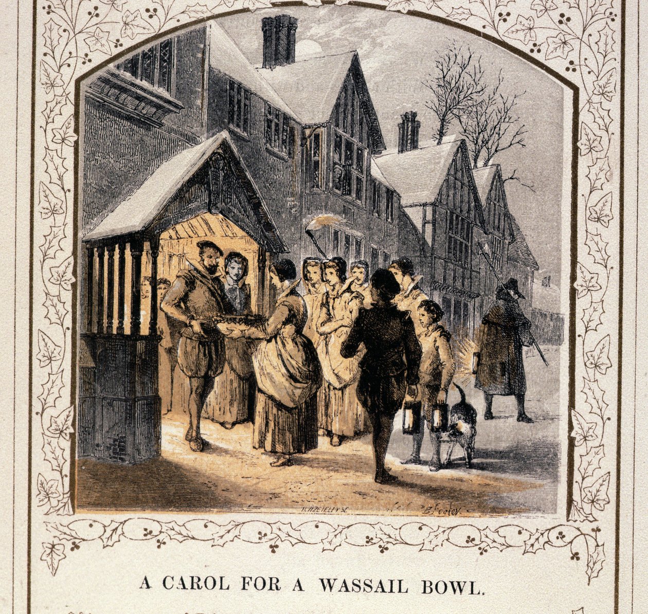 Kolęda za miskę Wassail, lata 40. XIX wieku autorstwa English School