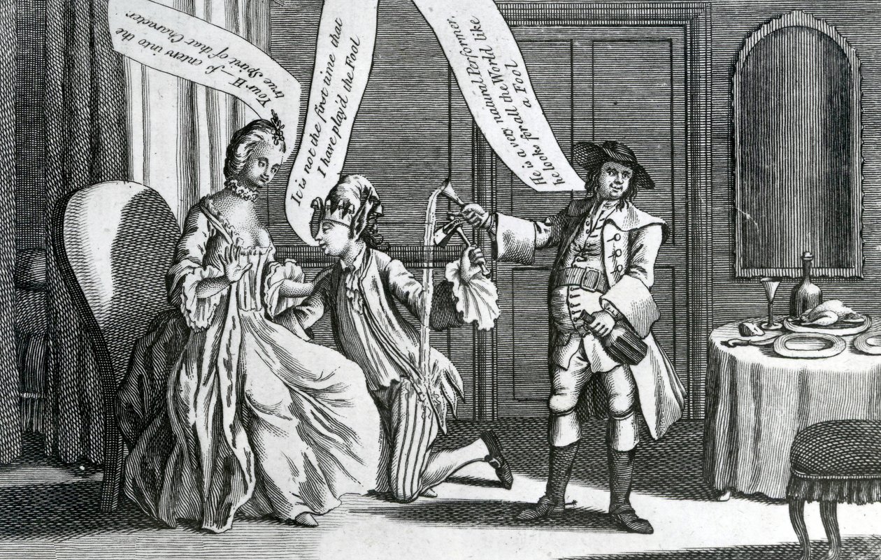 Pewna postać w charakterze głupca, 1770 autorstwa English School