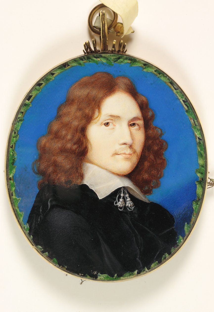 Dżentelmen o nazwisku William Wycherley, ok. 1660 (akwarela na welinie) autorstwa English School