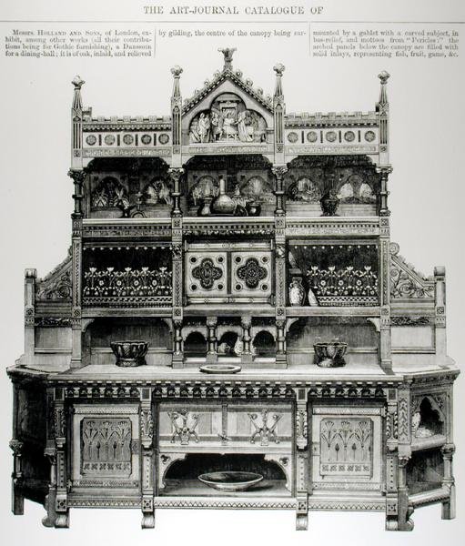 Gotycki „Dressoir” do jadalni autorstwa English School