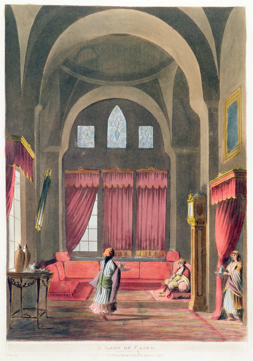 Dama w Kairze, 1802 autorstwa English School