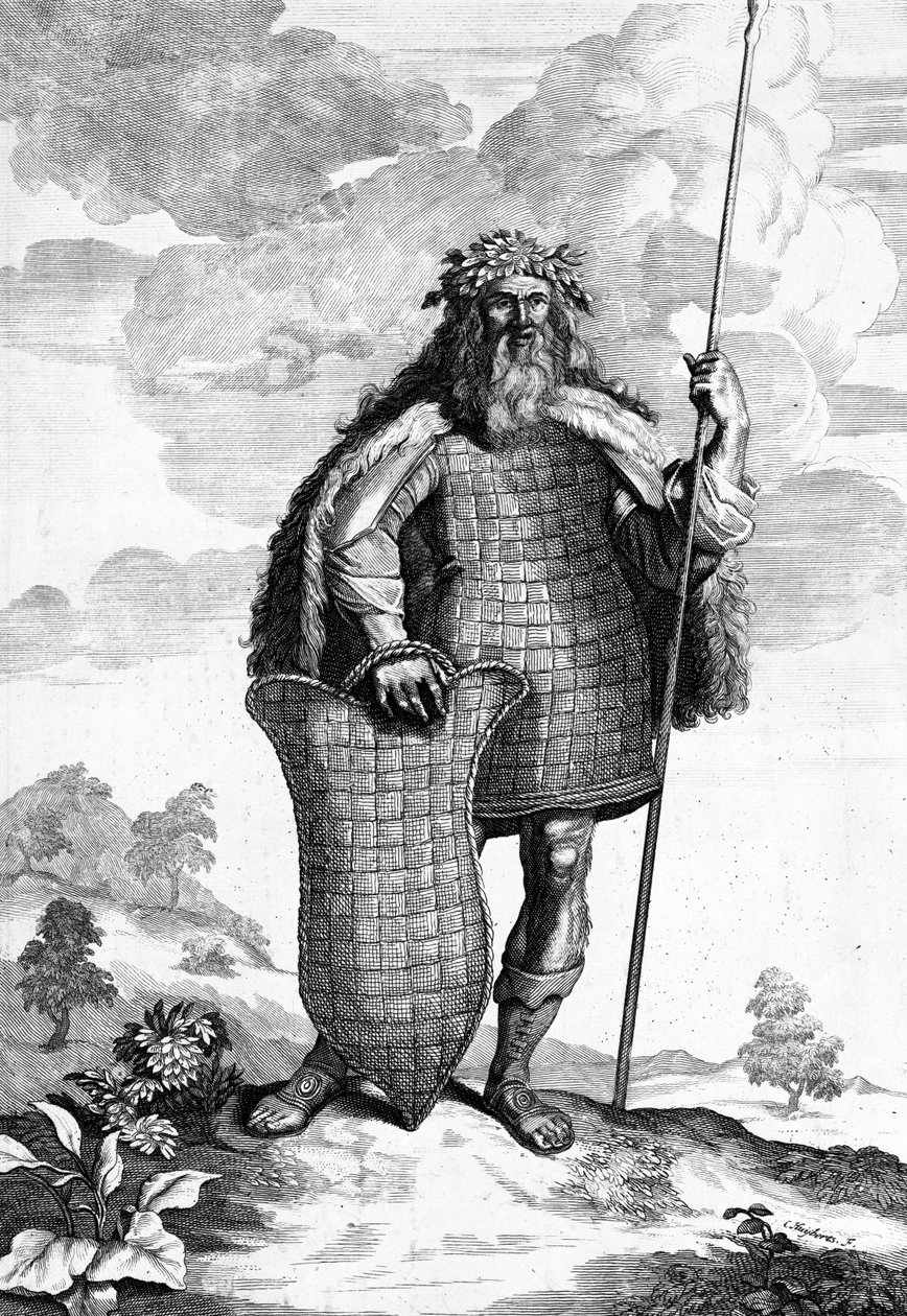 Markoman, rytowany przez Cornelisa Huybertsa, ilustracja do Caesars Commentaries, przetłumaczony na angielski przez Williama Duncana, wydany 1753 autorstwa English School