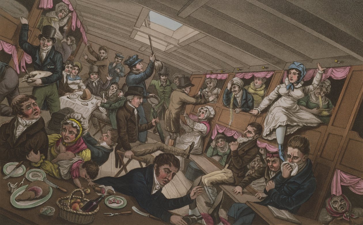 Pakiet Margate - The Effects of a Squall or a Sudden Shift of Ballast, opublikowany przez G. Humphrey, Londyn, 6 listopada 1821 autorstwa English School