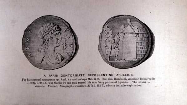 Paryski Contorniat reprezentujący Apulejusza (ok. 124-170 n.e.) autorstwa English School