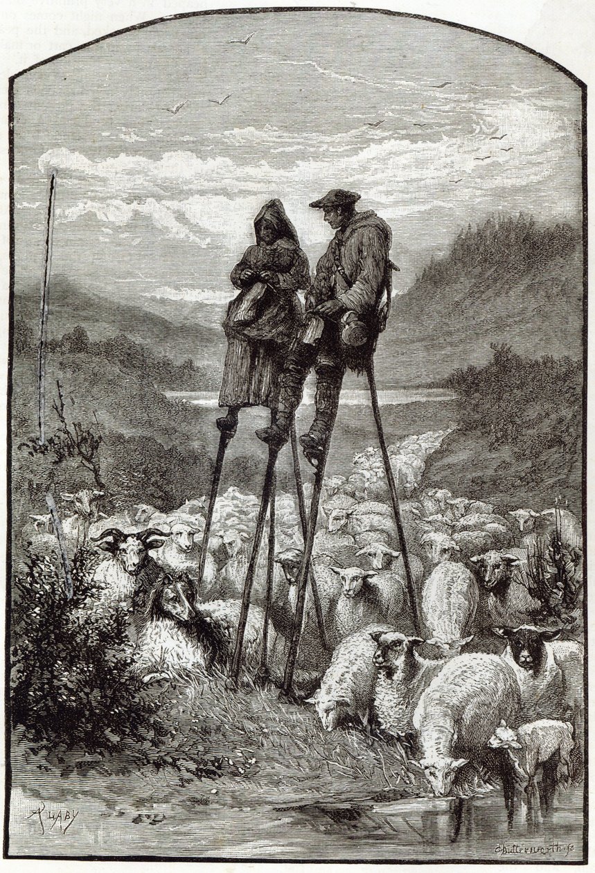 Pastorał w Landach, z „Godziny wypoczynku”, 1891 autorstwa English School