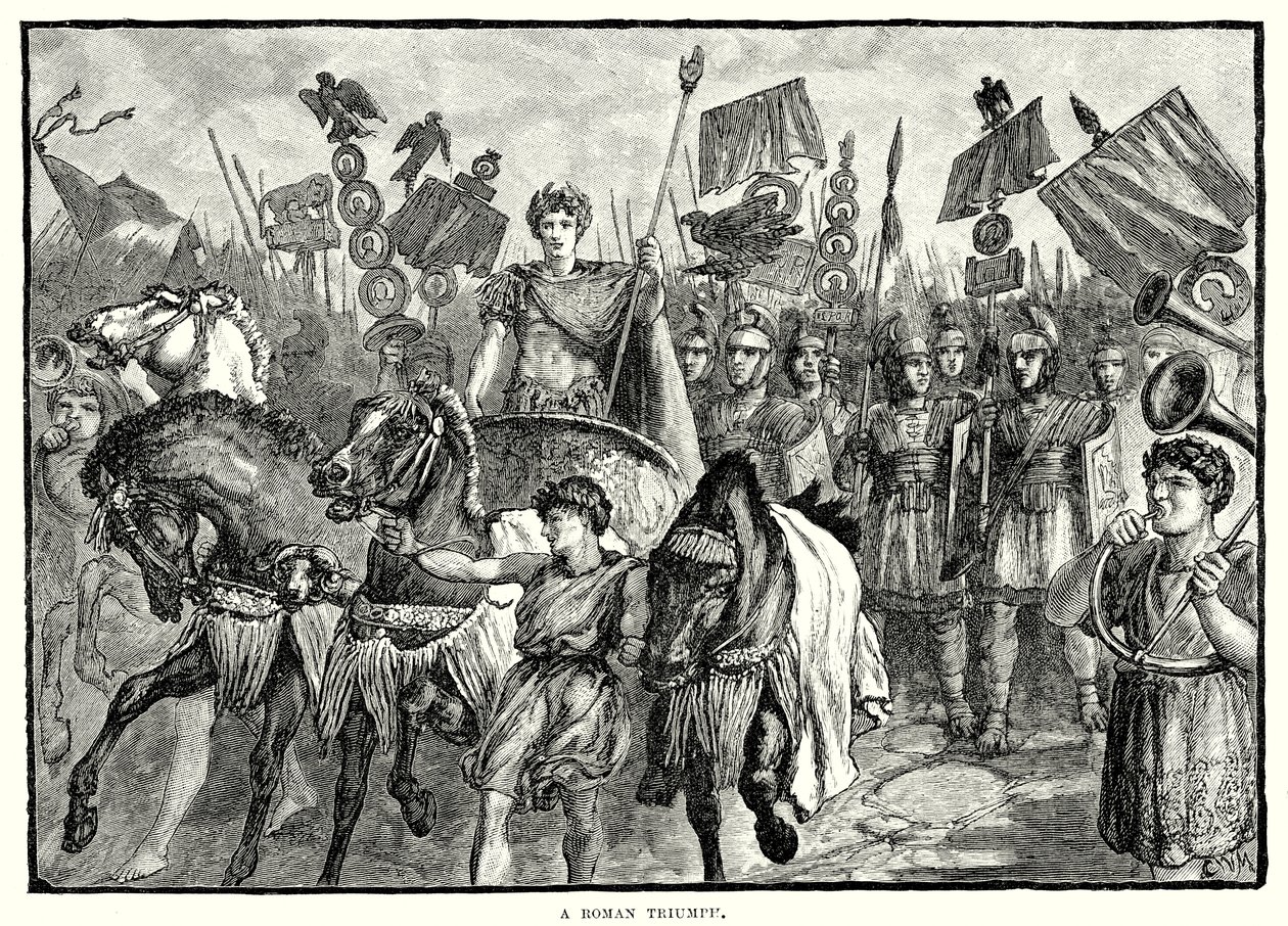 Rzymski triumf (rycina) autorstwa English School