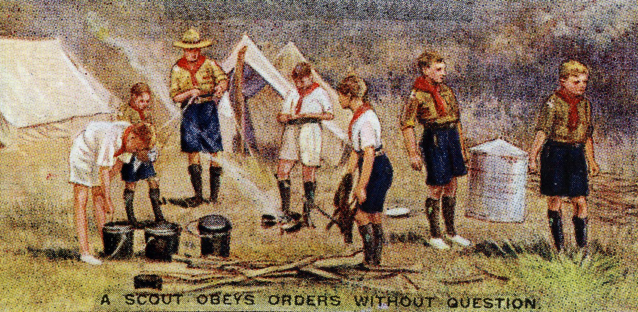 Skaut wykonuje rozkazy bez pytania, 1929 autorstwa English School