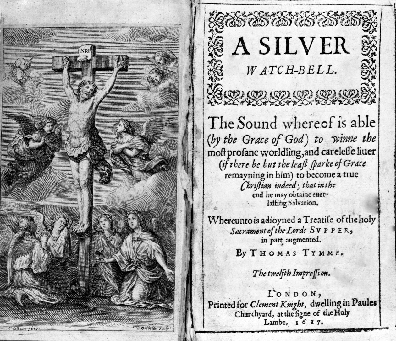 Srebrny dzwonek do zegarka Thomasa Tymme, 1617 autorstwa English School
