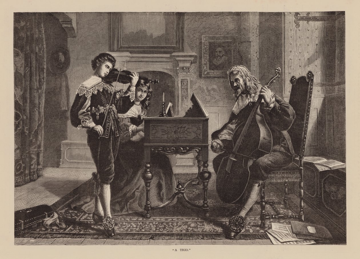 "Trio" (grawerunek) autorstwa English School
