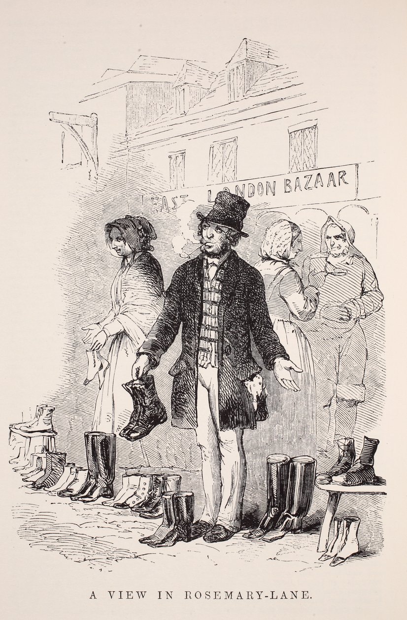 A View in Rosemary-Lane, ilustracja z London Labour and London Poor autorstwa Henry