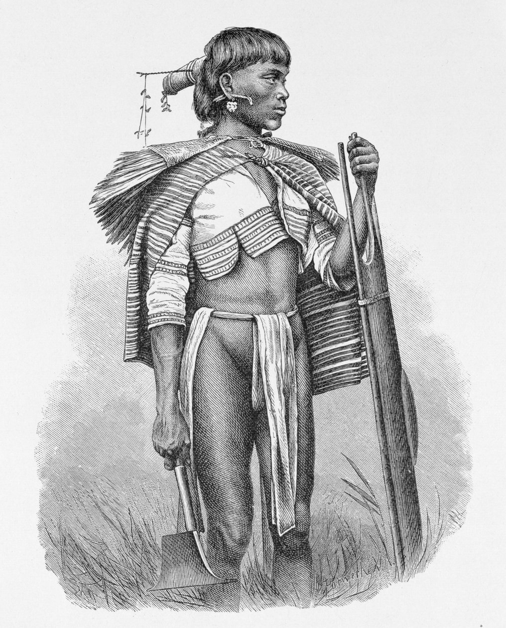 Calinga z Luzon na Filipinach, z „Historii ludzkości”, tom 1, autorstwa prof. Friedricha Ratzela, 1896 autorstwa English School