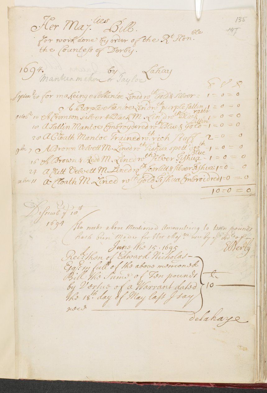 Dokument królewski, Add MS 5751 A, f.135 autorstwa English School