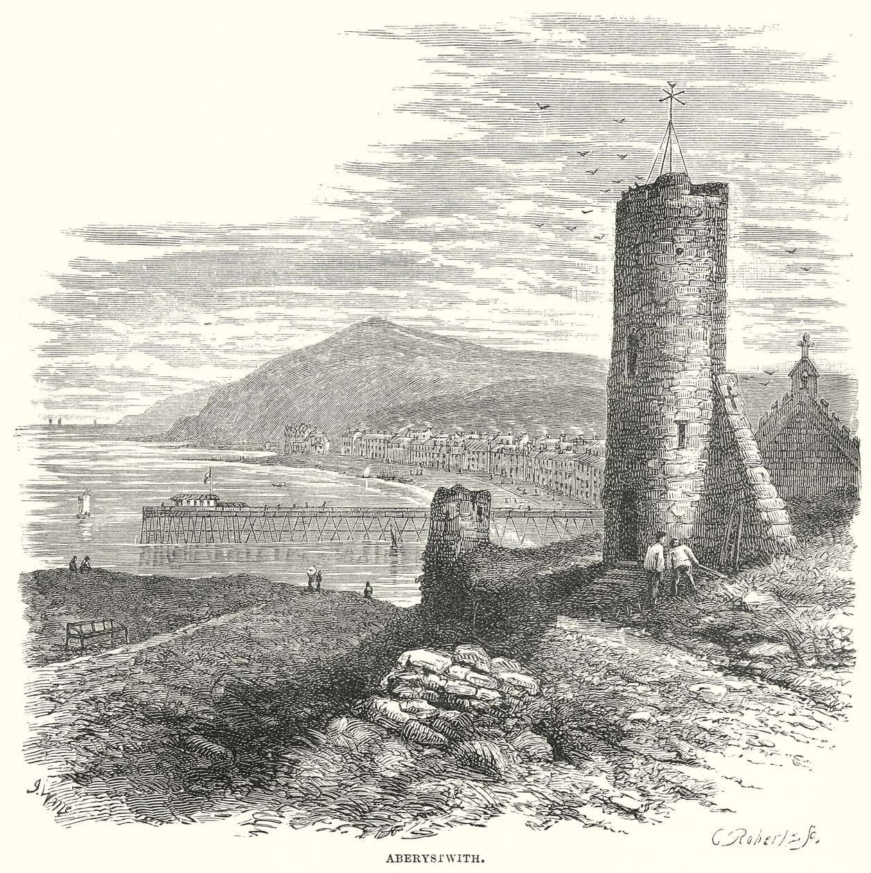 Aberystwith (grawerunek) autorstwa English School