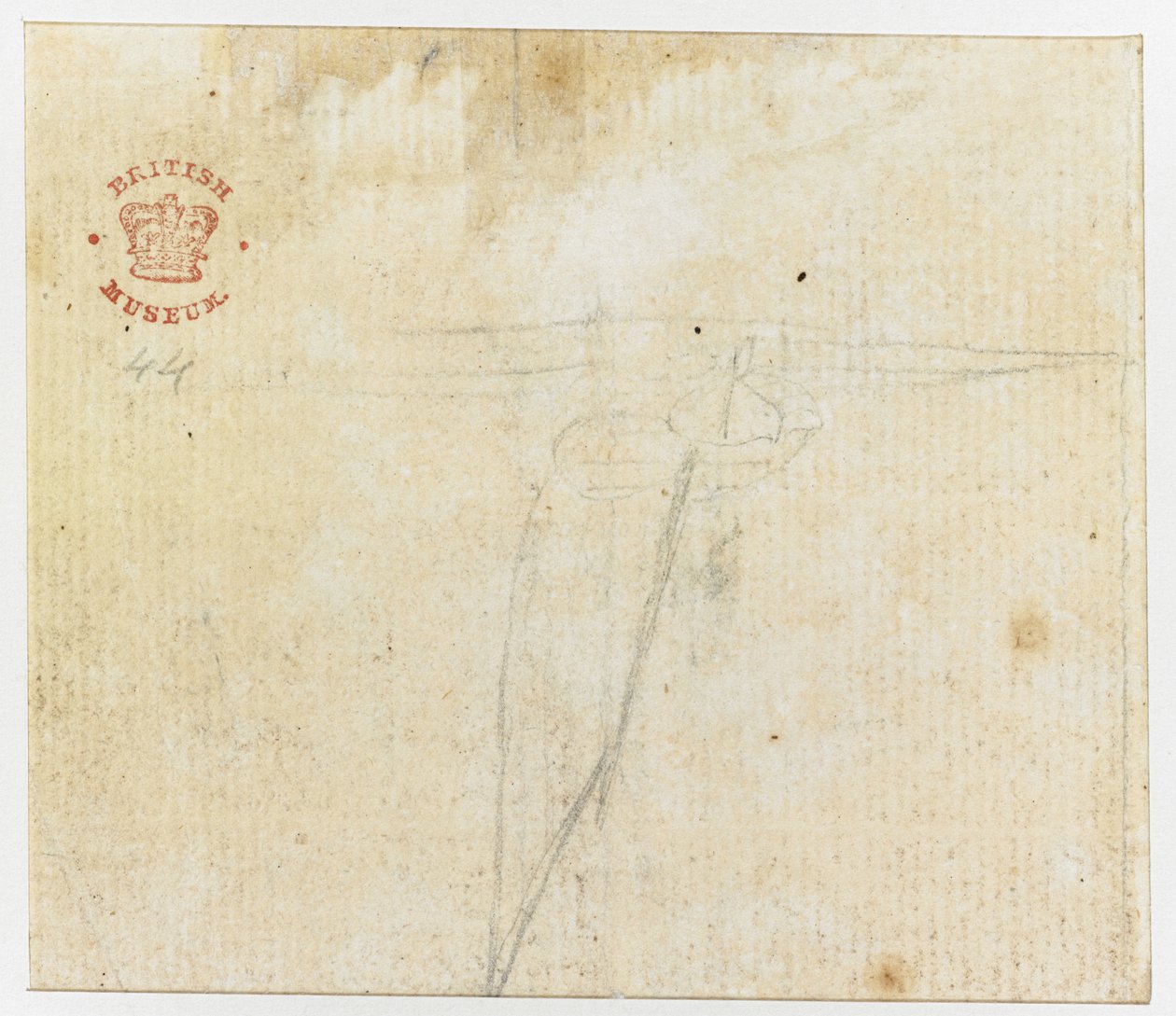 Dodać. 15508, f.44v, Szkic z „RYSUNKÓW atramentem indyjskim, ilustrujący pierwszą podróż kapitana Cooka autorstwa English School