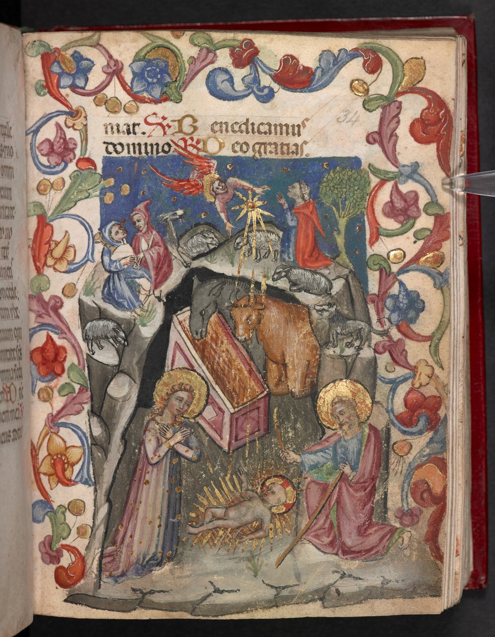Dodać. 17466, f.34r Narodzenia autorstwa English School