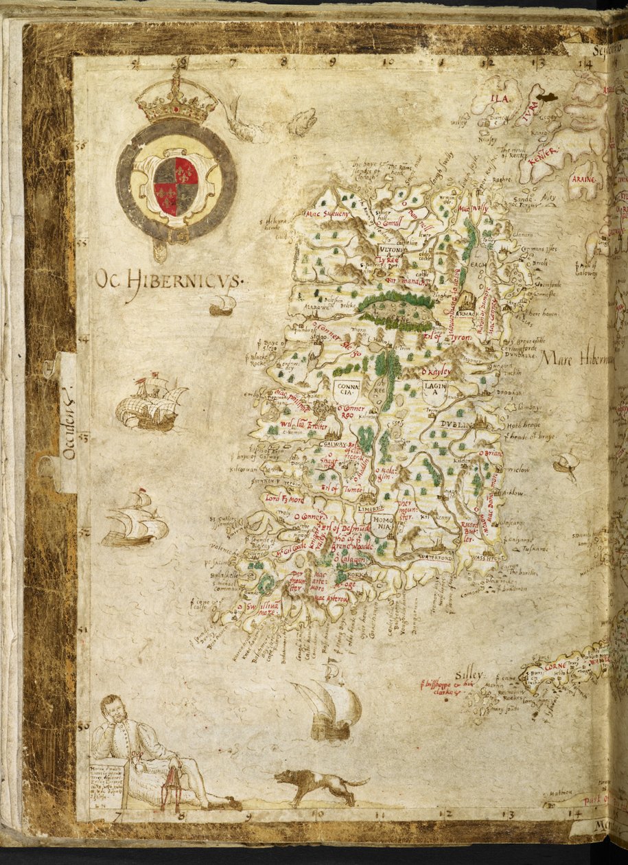 Dodać. 62540, ff.3v-4, Mapa Wielkiej Brytanii i Irlandii, z 