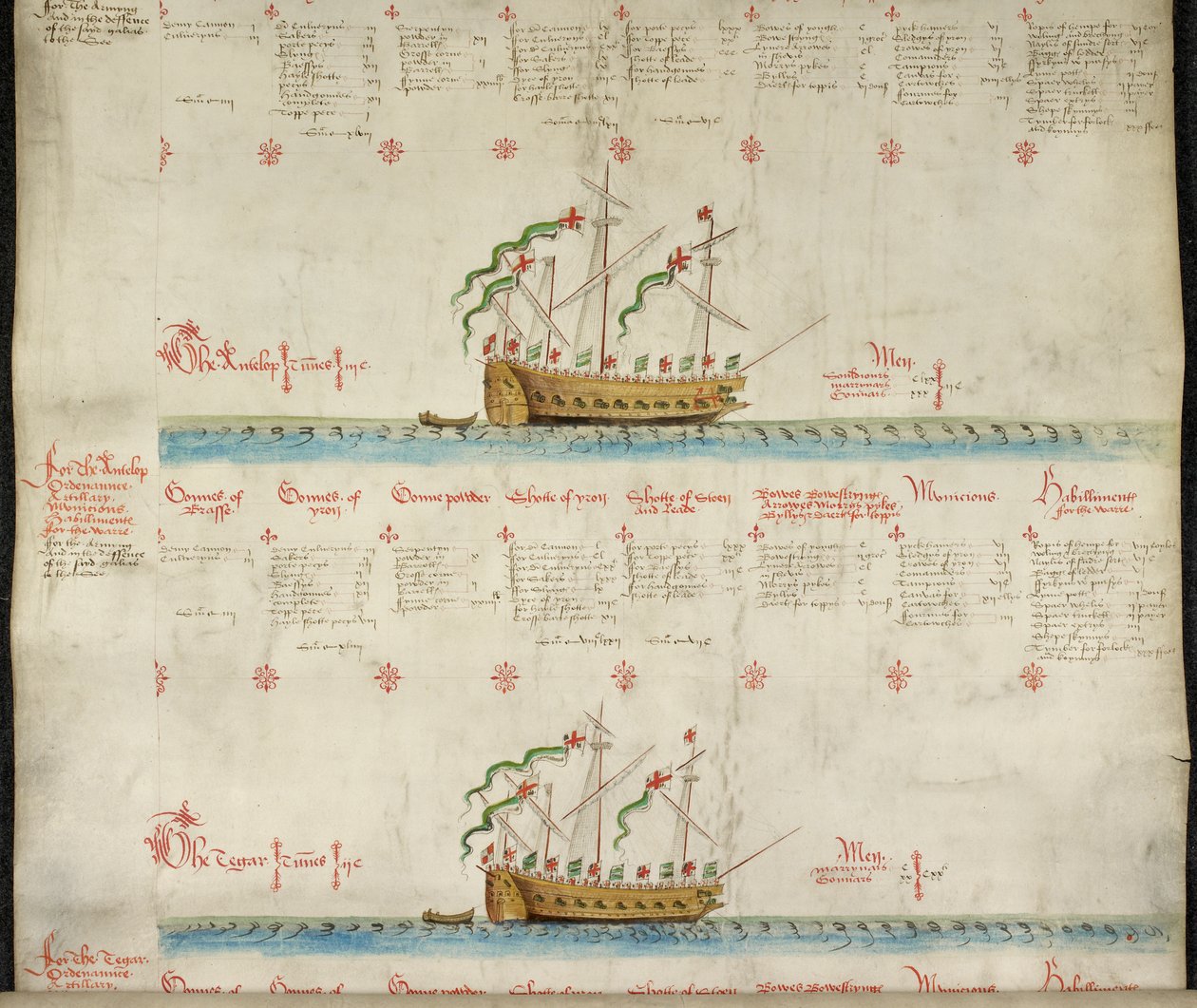 Dodaj MS 22047 The galeass The Antelop and The Tegar, z „The Anthony Roll” autorstwa English School