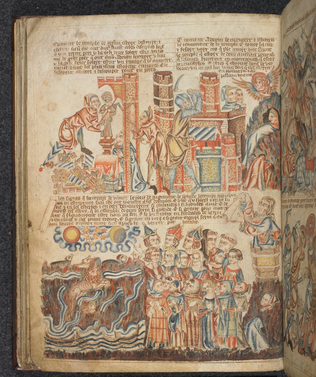 Dodać. MS 47682, f.39v z „Holkham Bible Picture Book”, ok. 1327-35 (welin) autorstwa English School