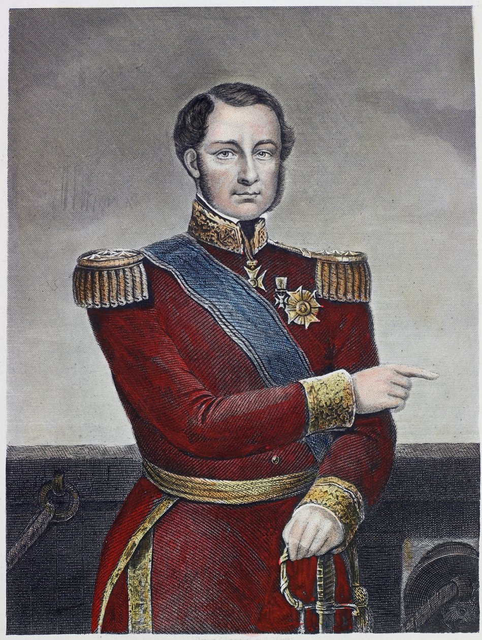 Admirał Hamelin (kolorowy grawerunek) autorstwa English School