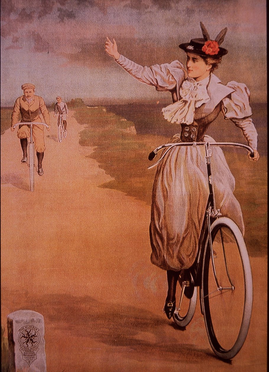 Reklama rowerów Humber, ok.1898 (kolor lito) autorstwa English School