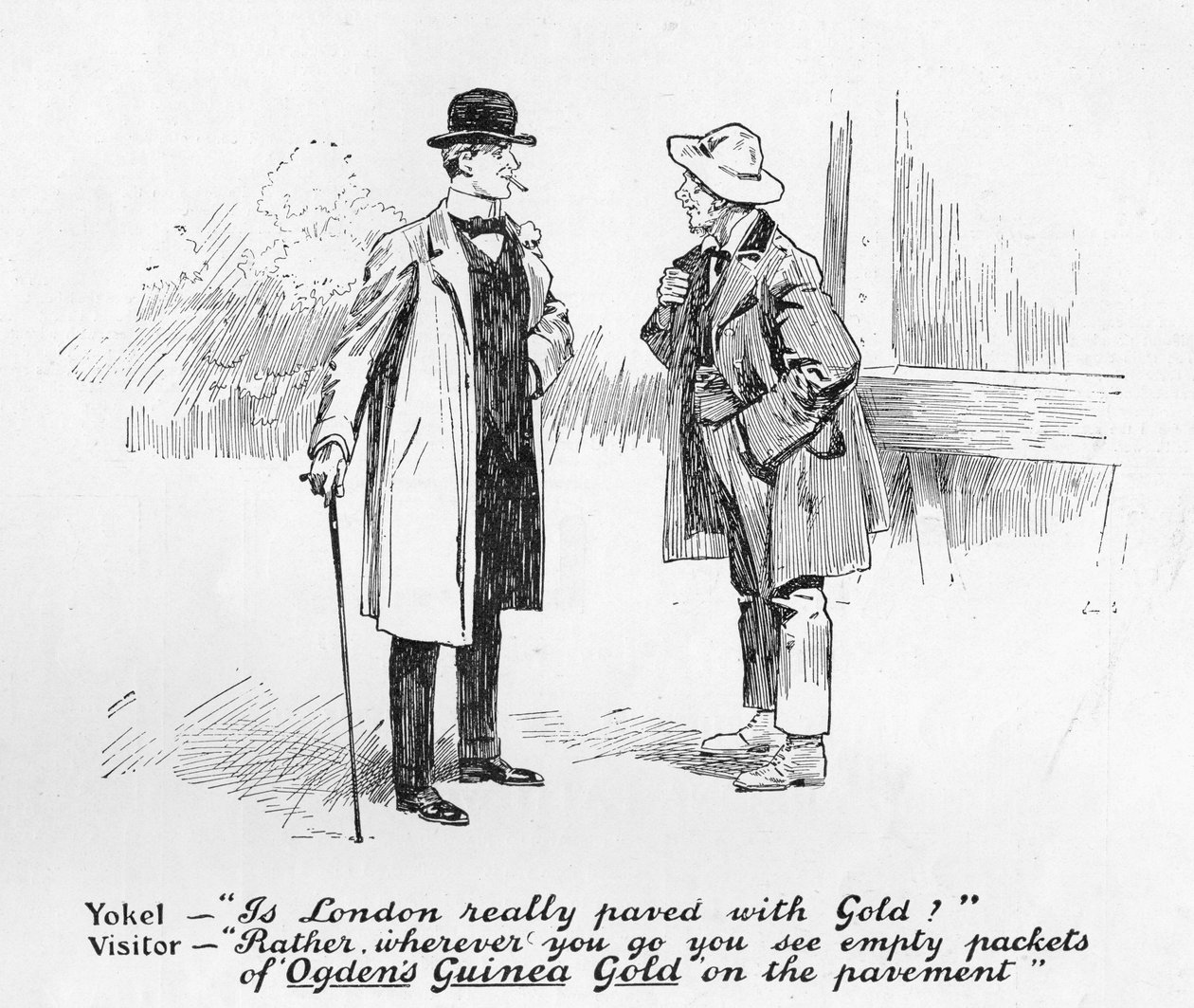 Reklama papierosów Ogdens Guinea Gold, z The Graphic, 19 lipca 1902 autorstwa English School
