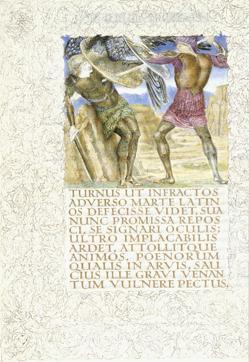 Eneasz zabija Turnusa, 1874-c.1919 autorstwa English School