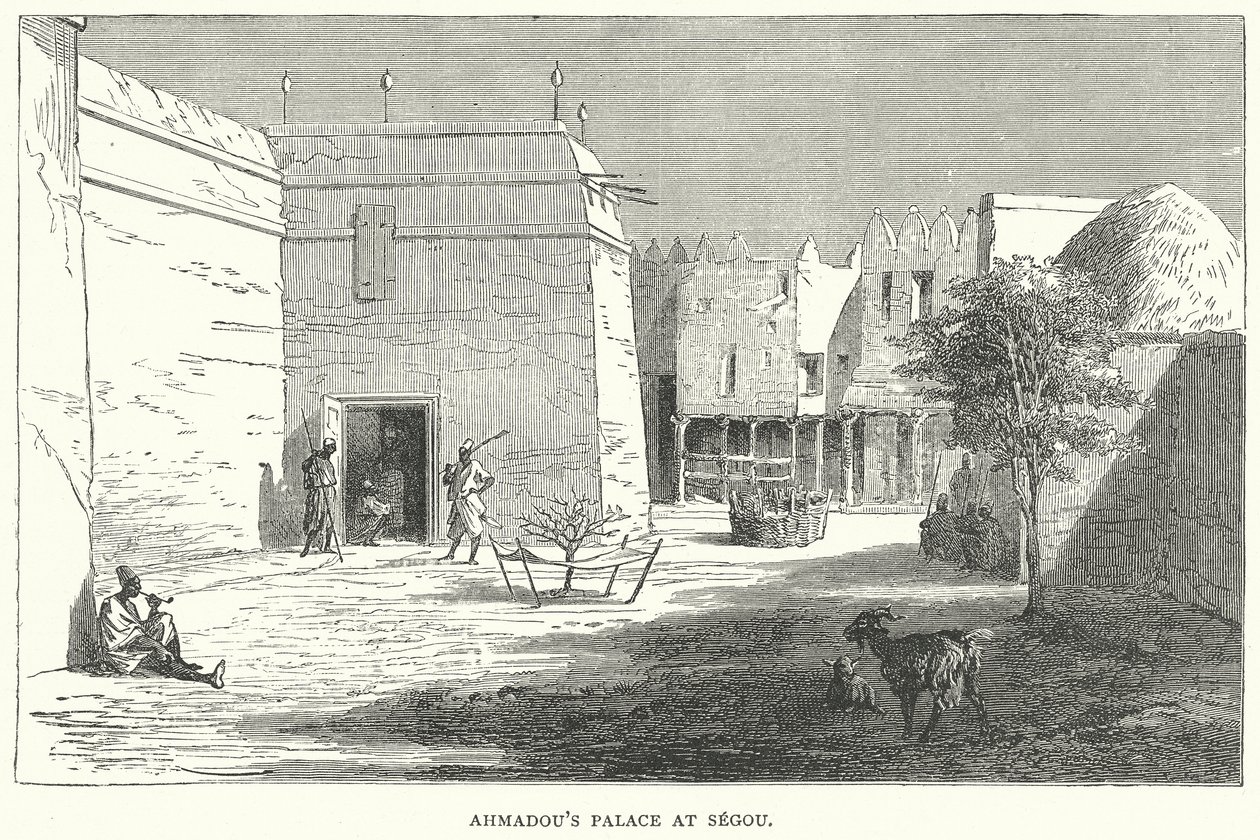 Pałac Ahmadou w Segou (rycina) autorstwa English School
