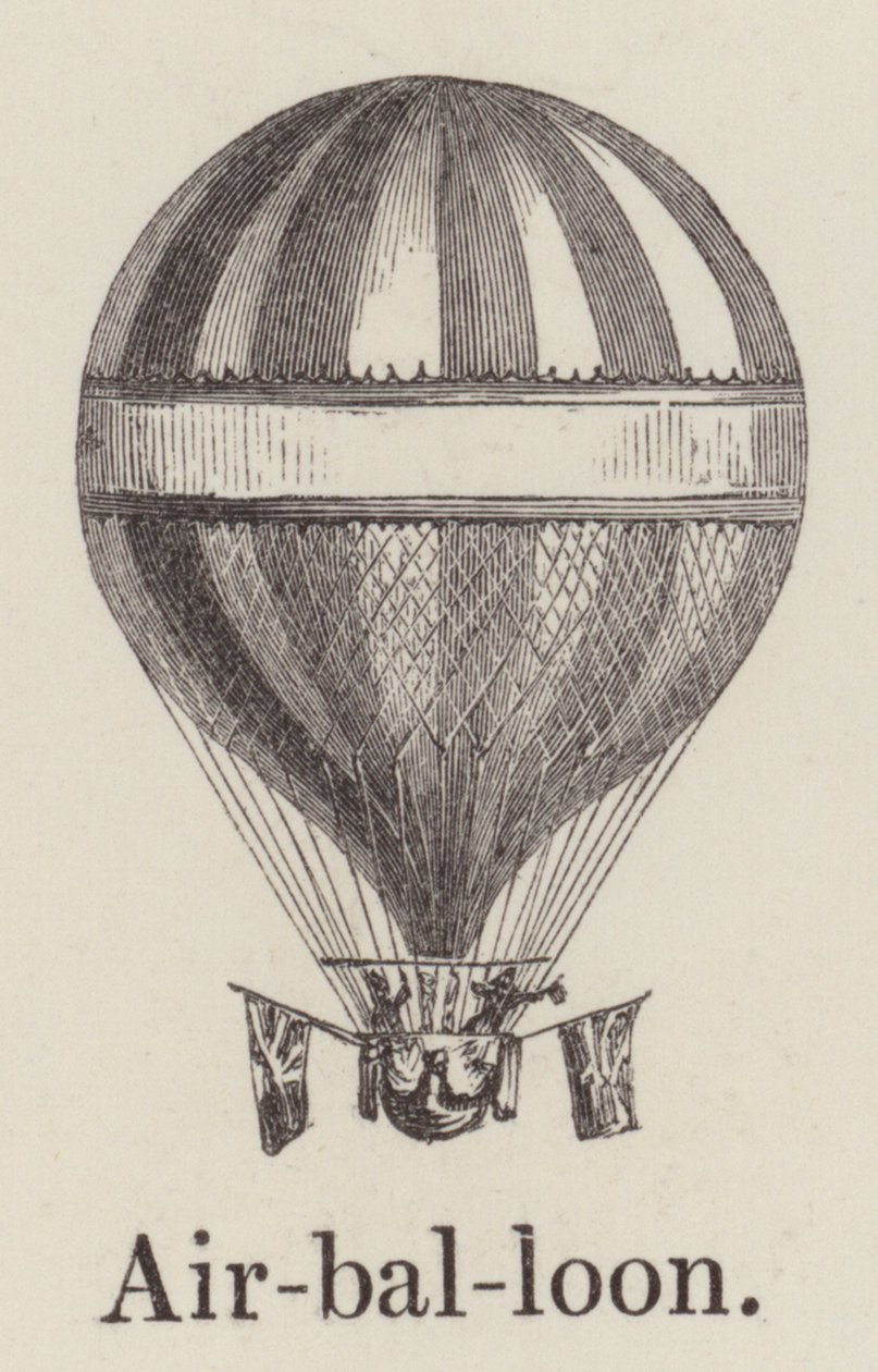 Balon powietrzny (grawerowanie) autorstwa English School
