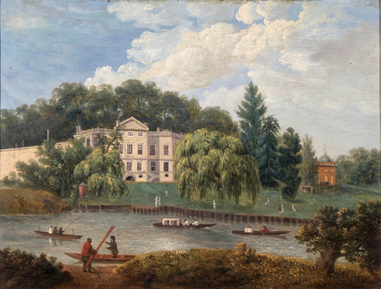 Dom Aleksandra Papieża i Dom Earl Ferrers, Twickenham, Middlesex autorstwa English School