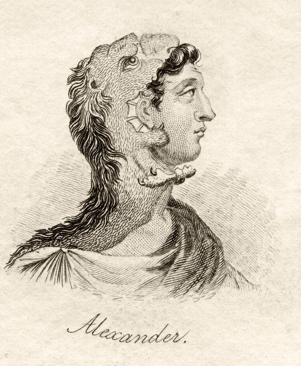 Aleksander Wielki, ze „Słownika historycznego Krabba”, opublikowanego w 1825 r. autorstwa English School