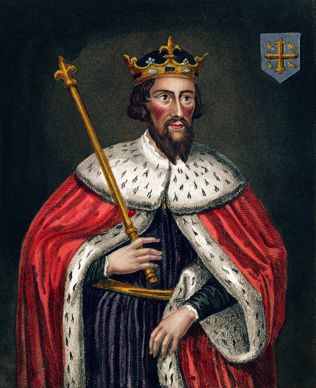 Alfred Wielki (849-99), po obrazie w Galerii Bodleian autorstwa English School