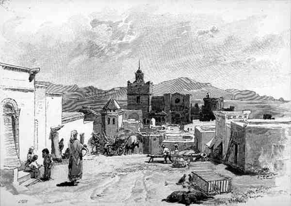 Katedra w Almerii, Almeria, Hiszpania, z „Malowniczego Morza Śródziemnego”, tom 3, wydanego przez Cassell and Co. Ltd. autorstwa English School