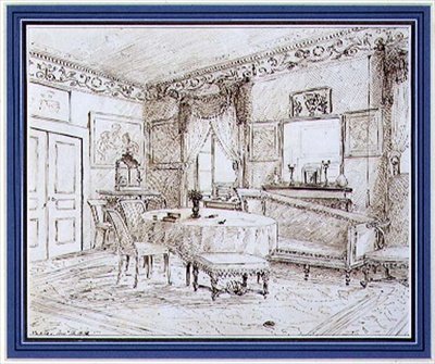 Wnętrze salonu English Regency, Londyn autorstwa English School